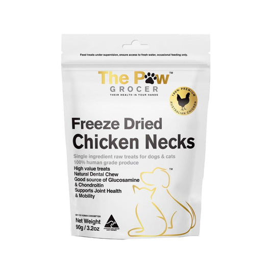The Paw Grocer Freeze Dried Chicken Necks Dog Treat - 90g