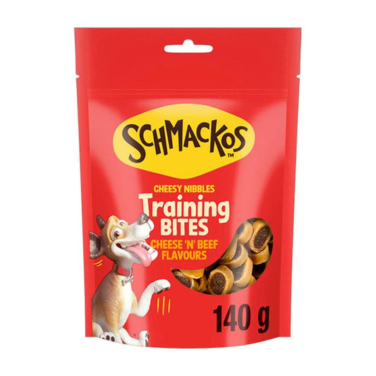 Schmackos Tasty Bites Cheesy Nibbles Cheese & Beef Dog Treat - 140g