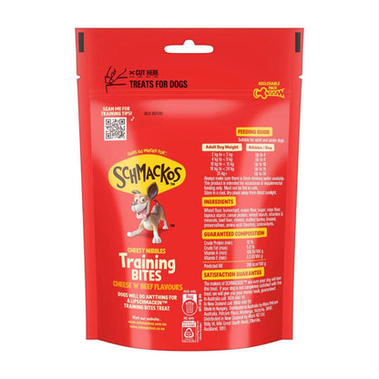Schmackos Tasty Bites Cheesy Nibbles Cheese & Beef Dog Treat - 140g