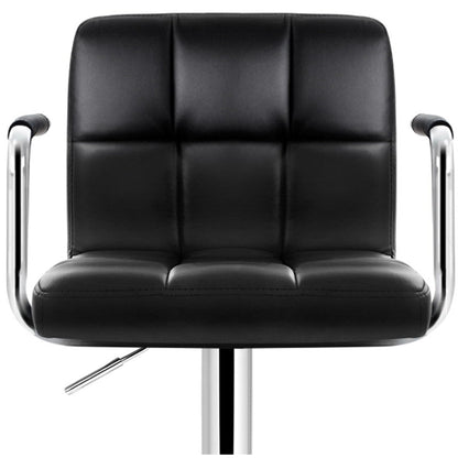 Artiss Black Gaslift Swivel Barstool with Arm Rests 2 Pack
