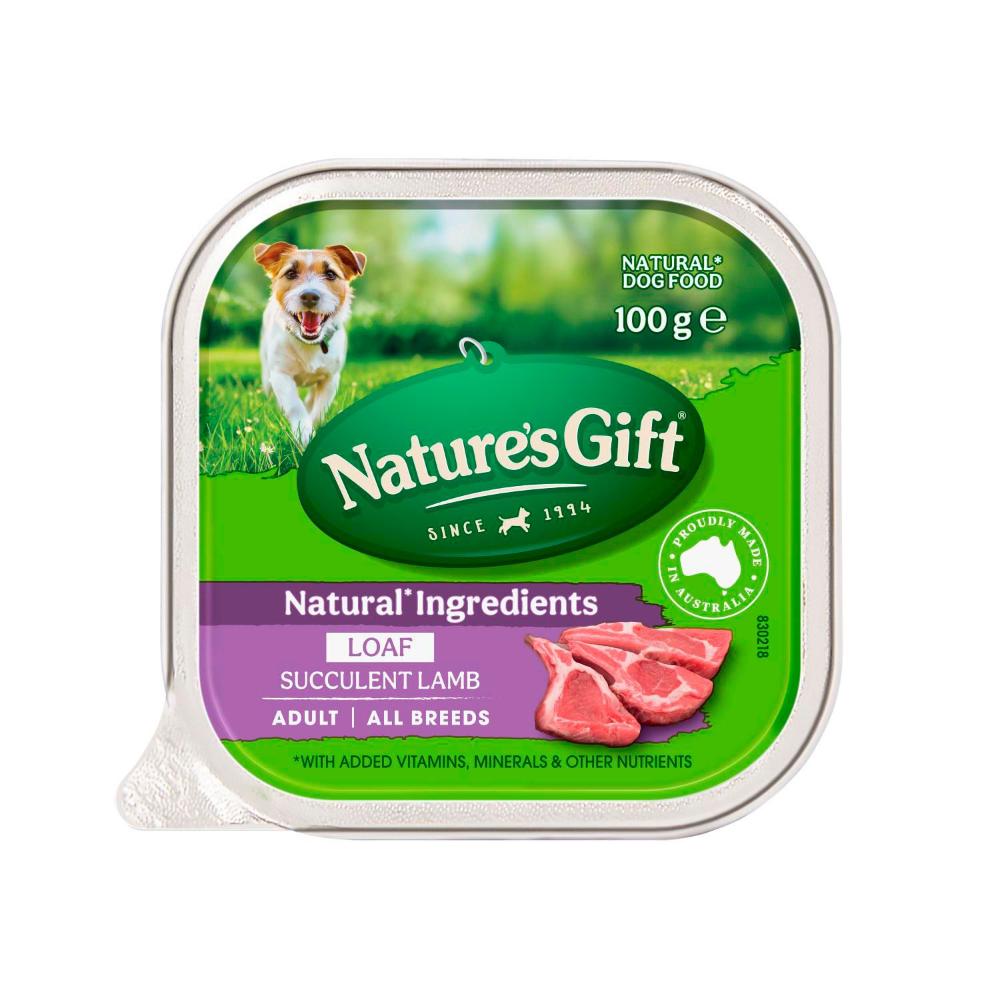 Nature's Gift Adult All Breeds Wet Dog Food Loaf Succulent Lamb - 100g