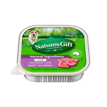 Nature's Gift Adult All Breeds Wet Dog Food Loaf Succulent Lamb - 100g