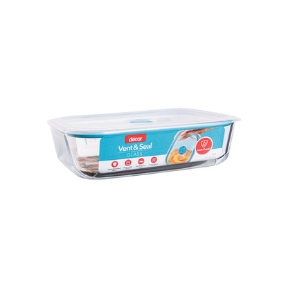 Decor Vent & Seal Glass Leak Proof Container 2.5l - 1 Each