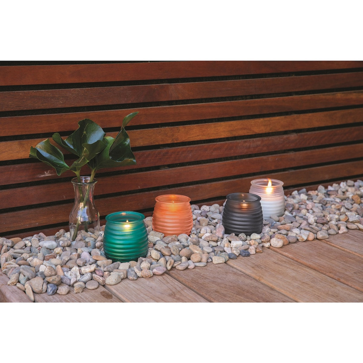Waxworks Patio Glass Jar Citronella Candle 10cm Assorted Each