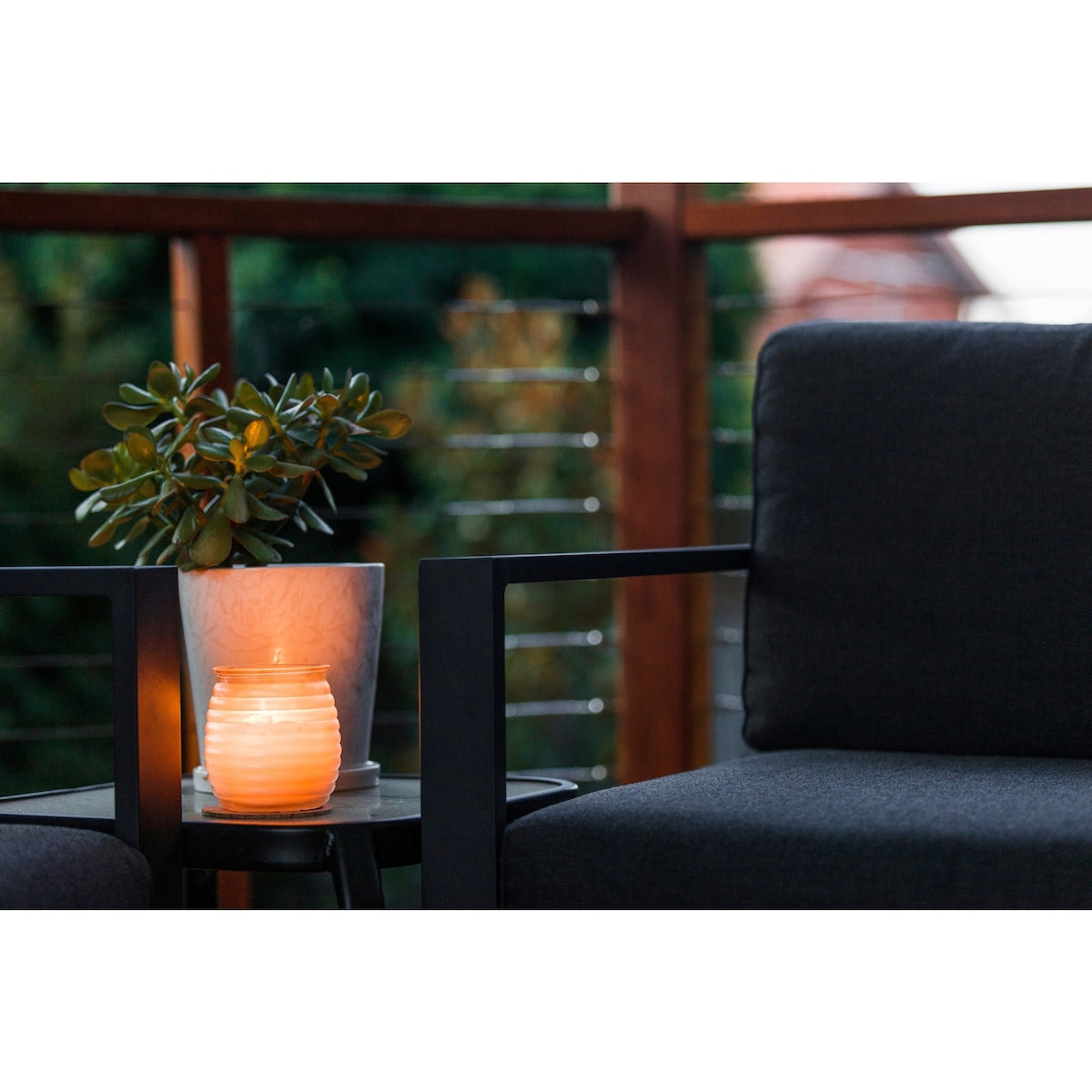 Waxworks Patio Glass Jar Citronella Candle 10cm Assorted Each