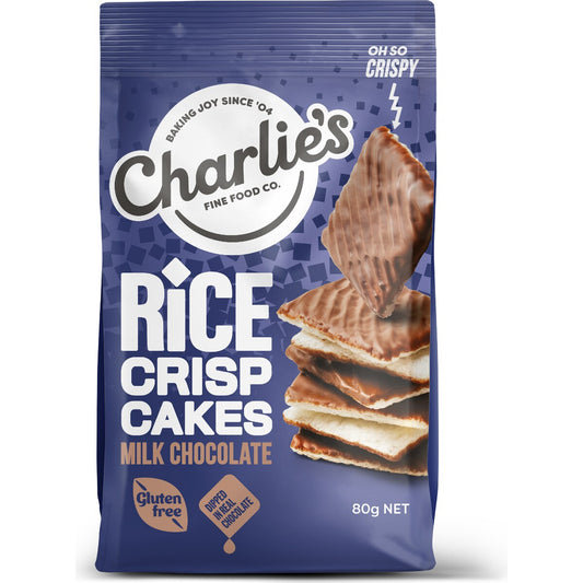 Charlies Fine Food Co. Mini Rice Crisps Milk Chocolate 80g