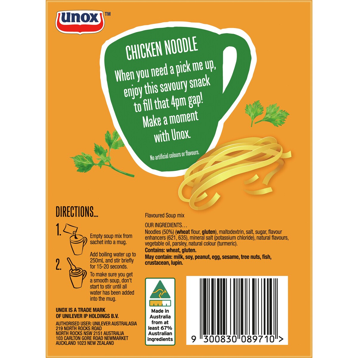 Unox Chicken Noodle Soup In A Cup 2 pack