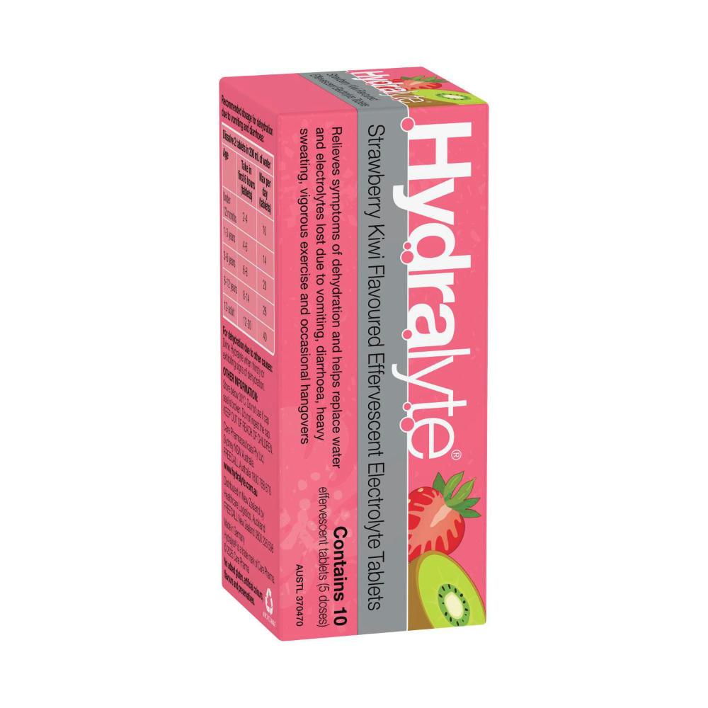Hydralyte Effervescent Strawberry Kiwi Tablet - 10 pack