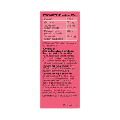 Hydralyte Effervescent Strawberry Kiwi Tablet - 10 pack