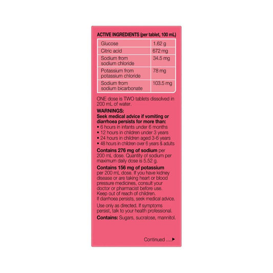 Hydralyte Effervescent Strawberry Kiwi Tablet - 10 pack
