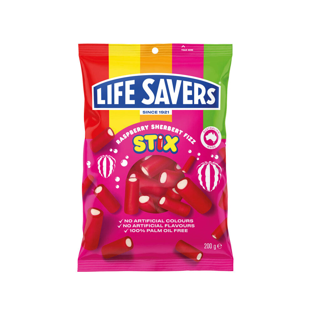Life Savers Stix Sherbert Fizz Raspberry - 200g