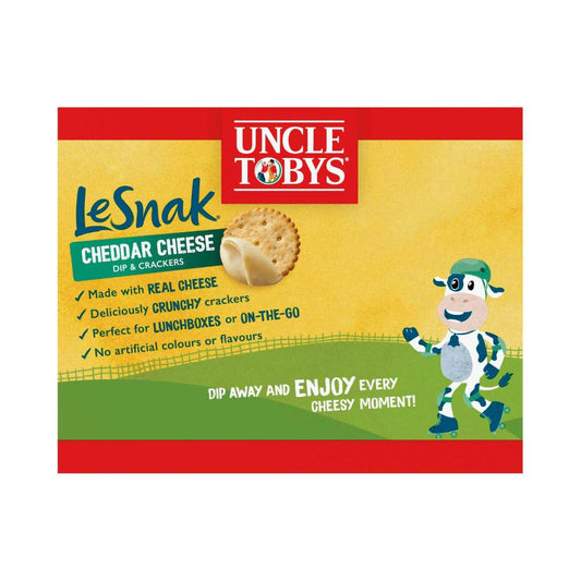 Une Tobys Le Snak Cheese Dip And Crackers Cheddar Kids Lunchbox Snack - 132g