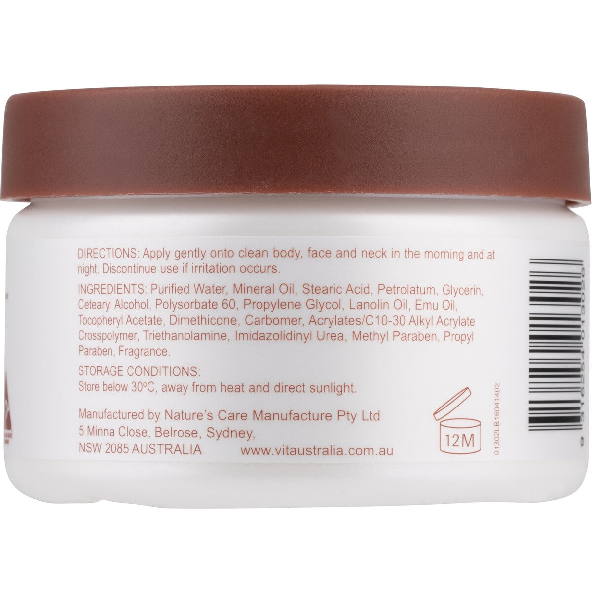 Vitaustralia Emu Oil Cream 250g