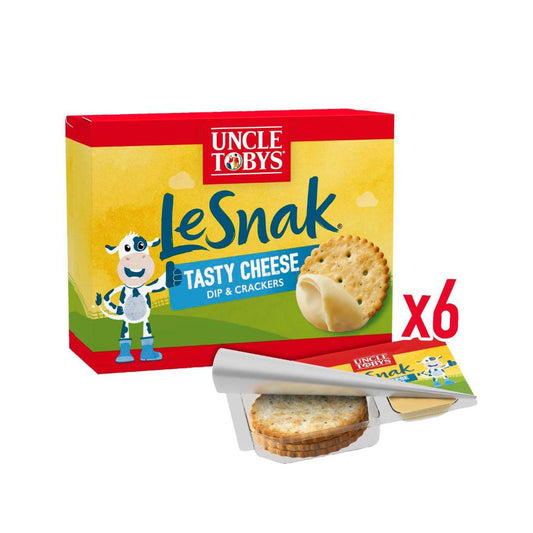 Une Tobys Le Snak Cheese Dip And Crackers Tasty Kids Lunchbox Snack - 132g