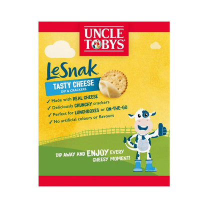 Uncle Tobys Le Snak Tasty Cheese Value Pack Dip & Crackers School Lunch ... 264g