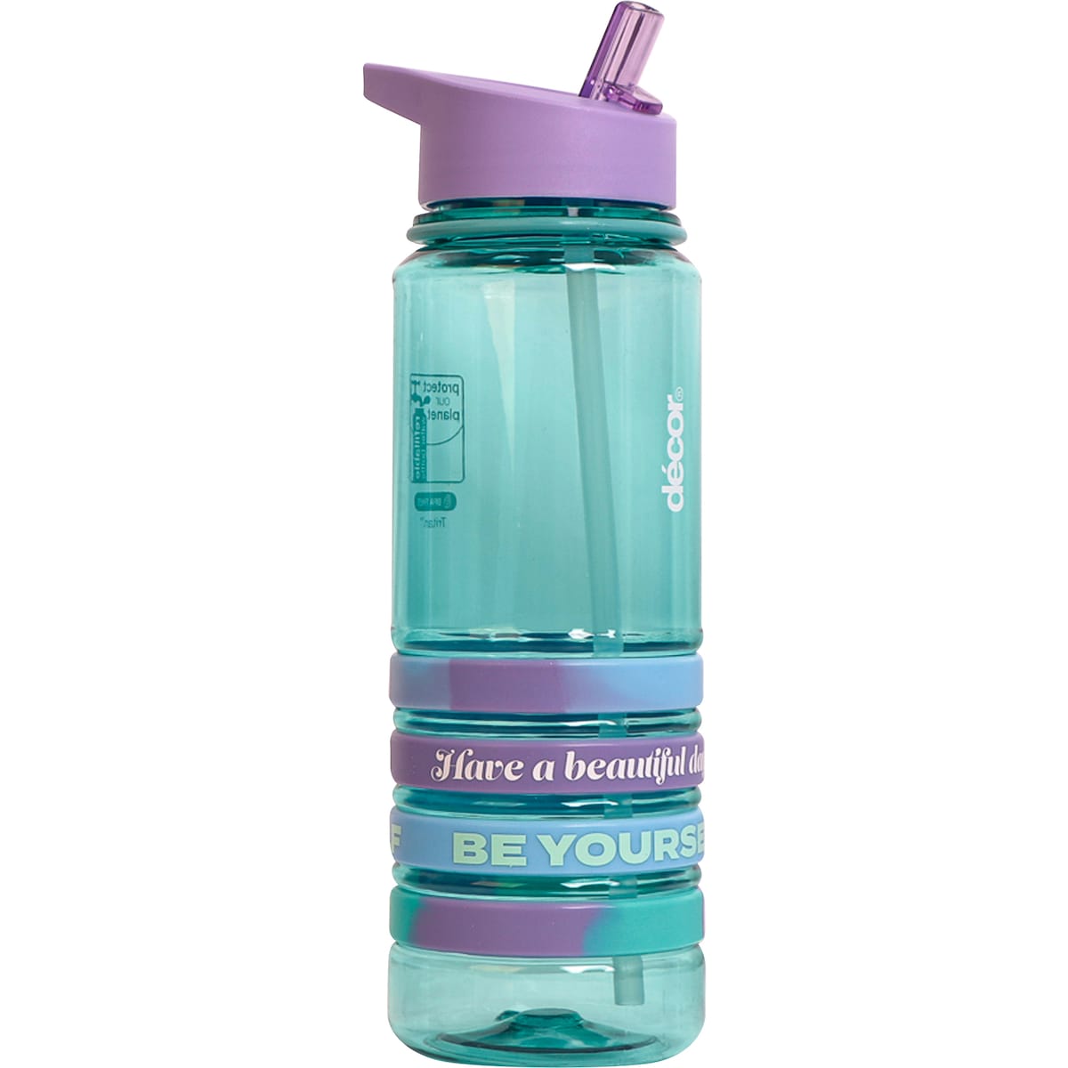 Decor Quad Bands Tritan Water Drink Bottle Assorted 750ml Each