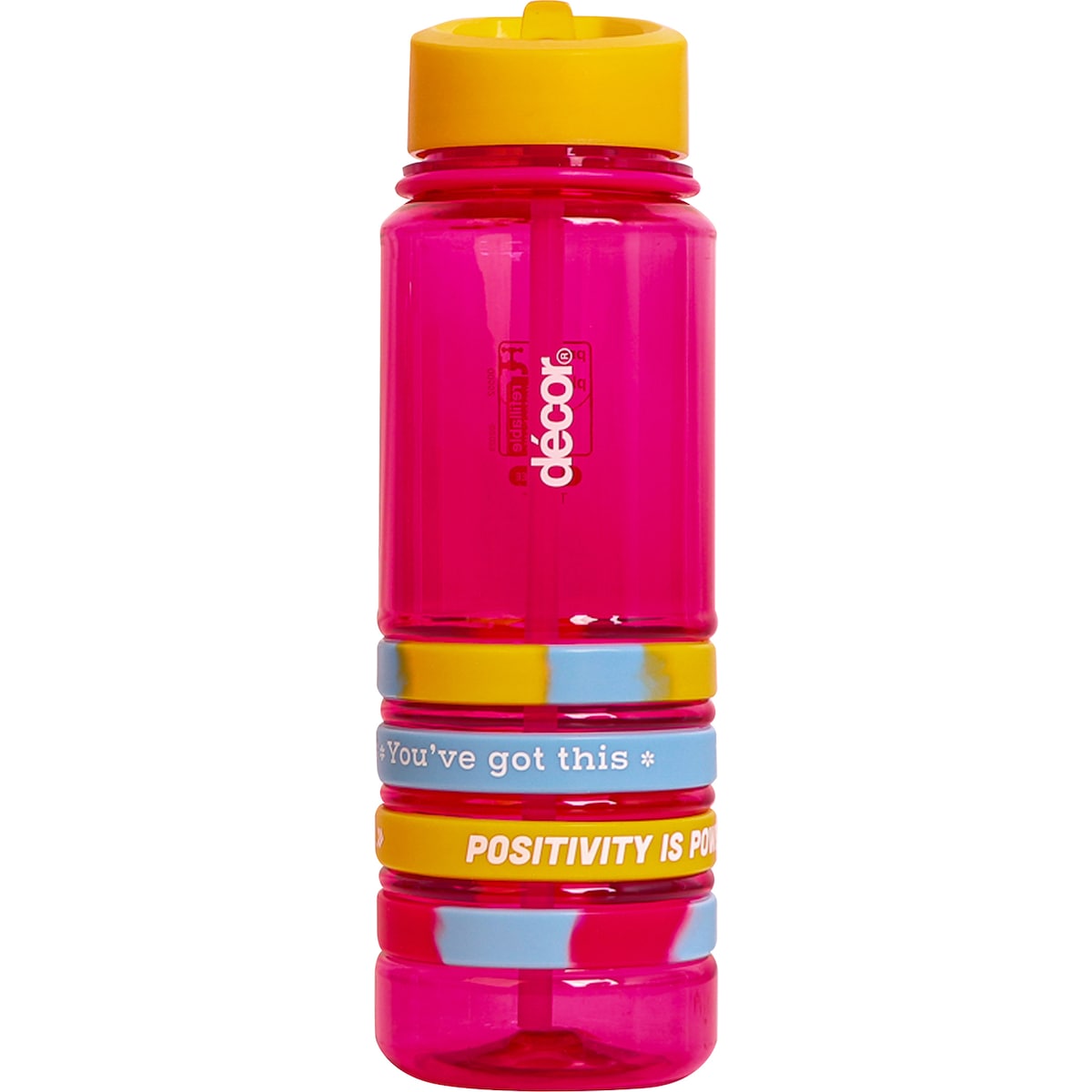 Decor Quad Bands Tritan Water Drink Bottle Assorted 750ml Each