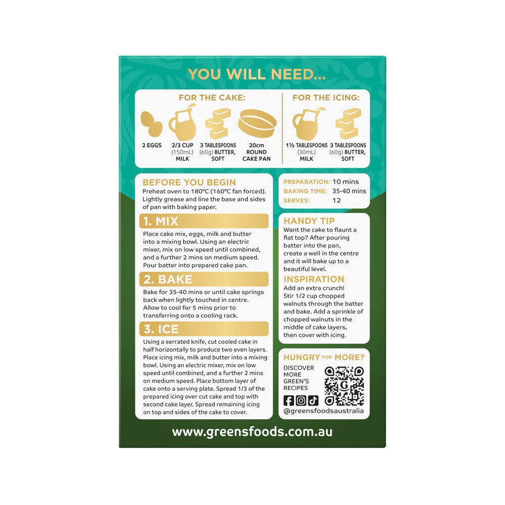 Green's Deluxe Carrot Layer Cake Mix - 600g