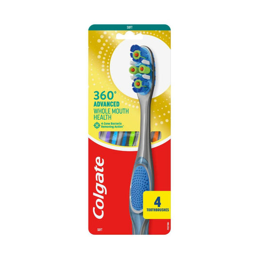 Colgate 360 Advanced Soft Toothbrush - 4 pack