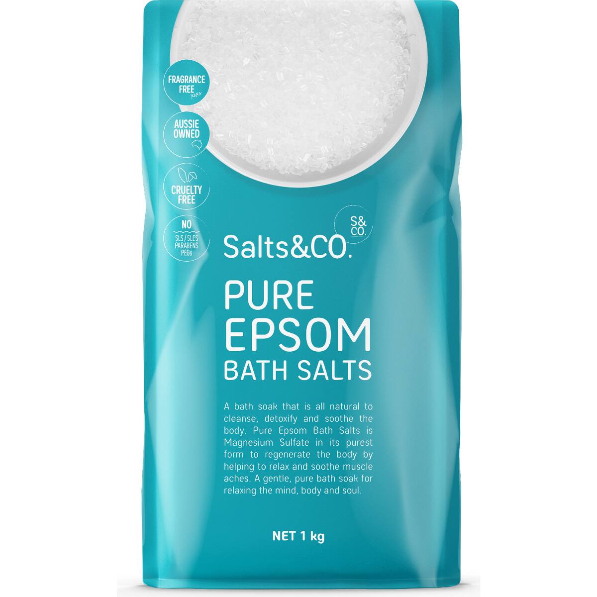 Salts & Co. Pure Epsom Bath Salts 1kg