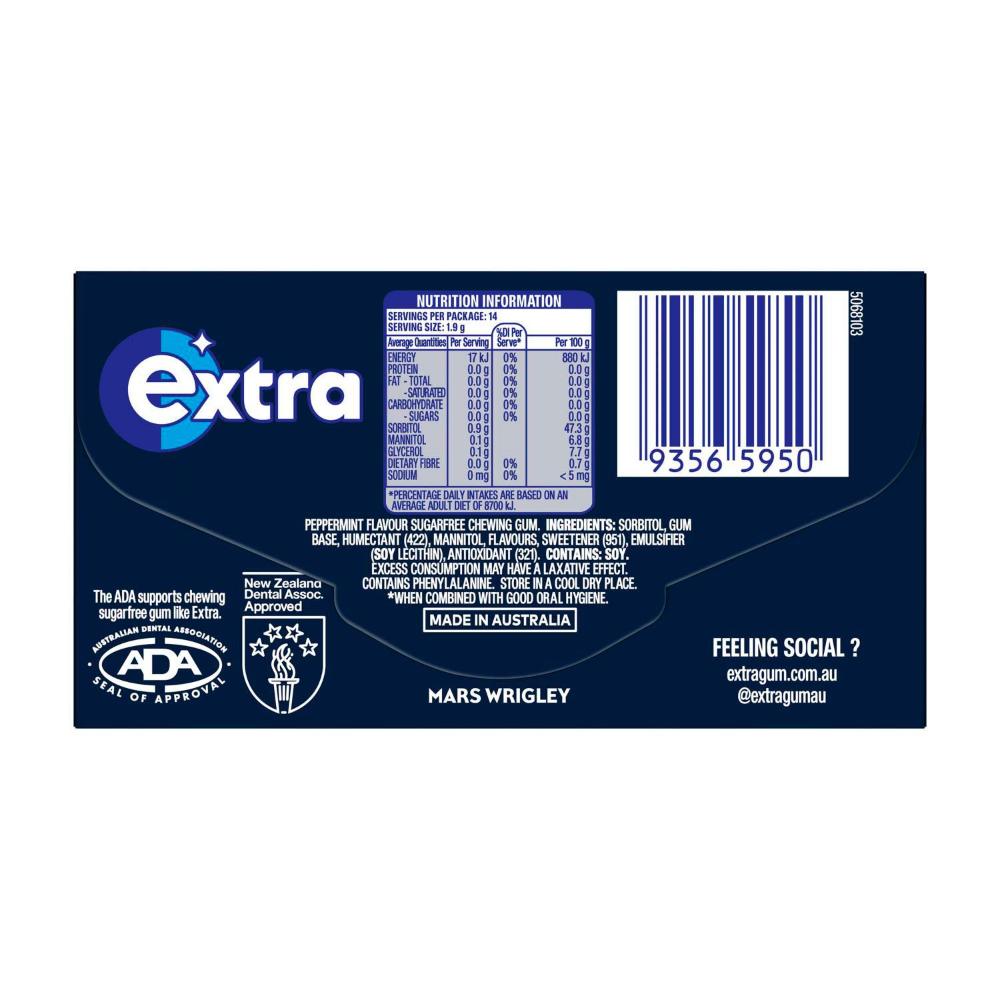 Extra Intense Mint Sugar Free Chewing Gum - 27g