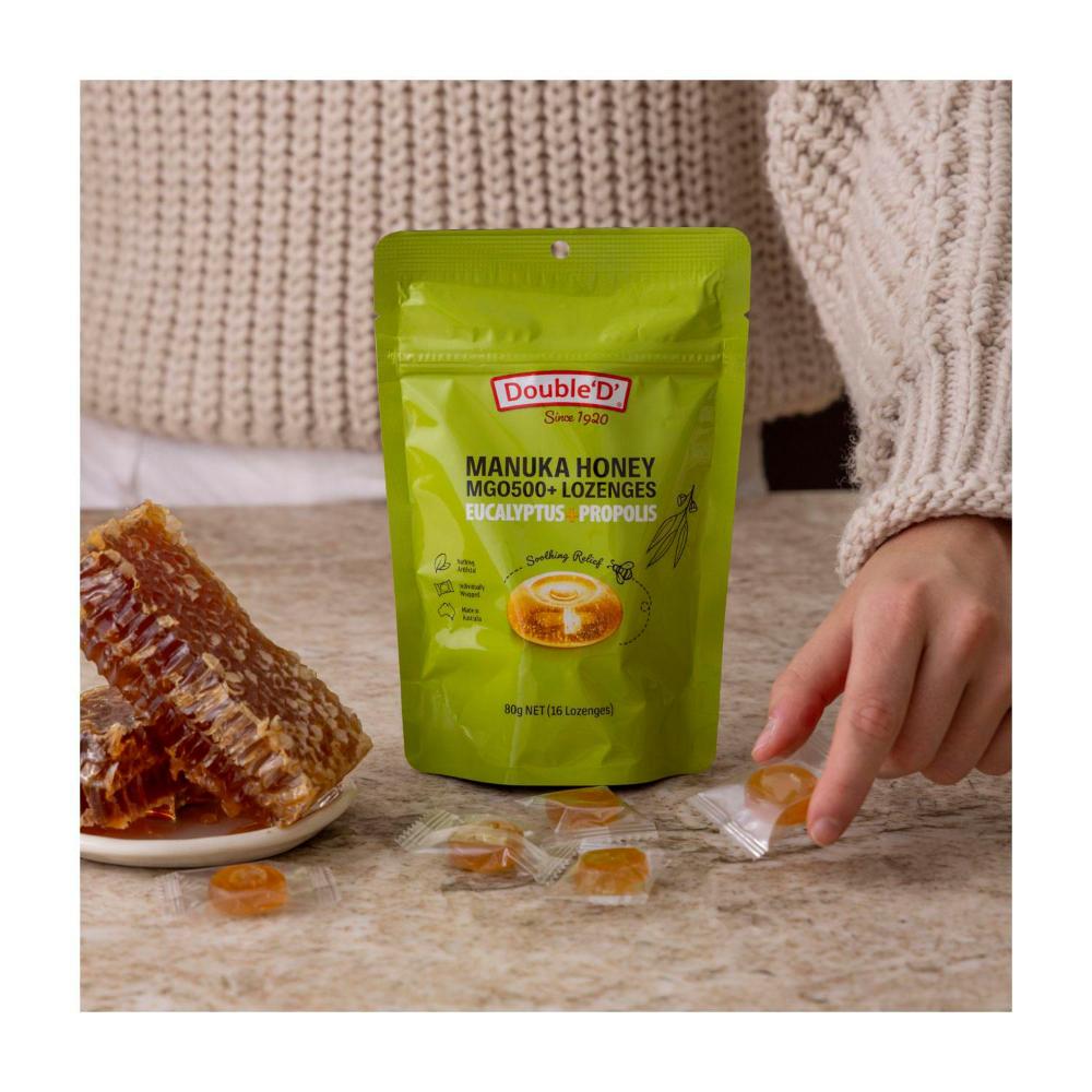 Double D Manuka Honey Eucalyptus Lozengers - 16 pack