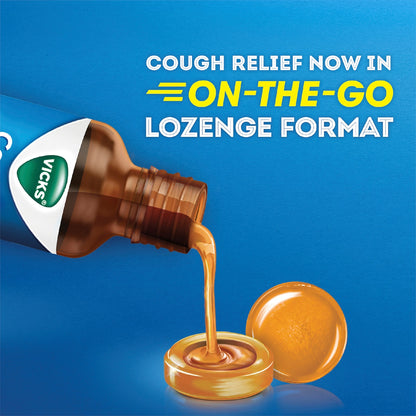 Vicks Dry + Chesty Honey Lemon Menthol Lozenges 24 Pack