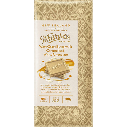 Whittakers Artisan West Coast Buttermilk Caramel 28% Cocoa 100g
