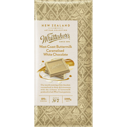 Whittakers Artisan West Coast Buttermilk Caramel 28% Cocoa 100g