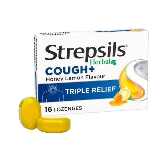 Strepsils Herbal Cough Lozenges Honey Lemon - 16 each