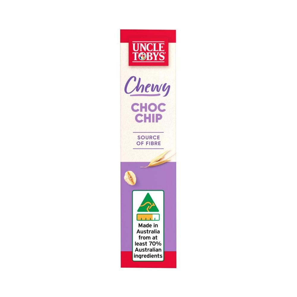 Une Tobys Muesli Bars Chewy Choc Chip Kids School Lunchbox Snacks - 185g
