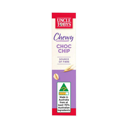 Une Tobys Muesli Bars Chewy Choc Chip Kids School Lunchbox Snacks - 185g
