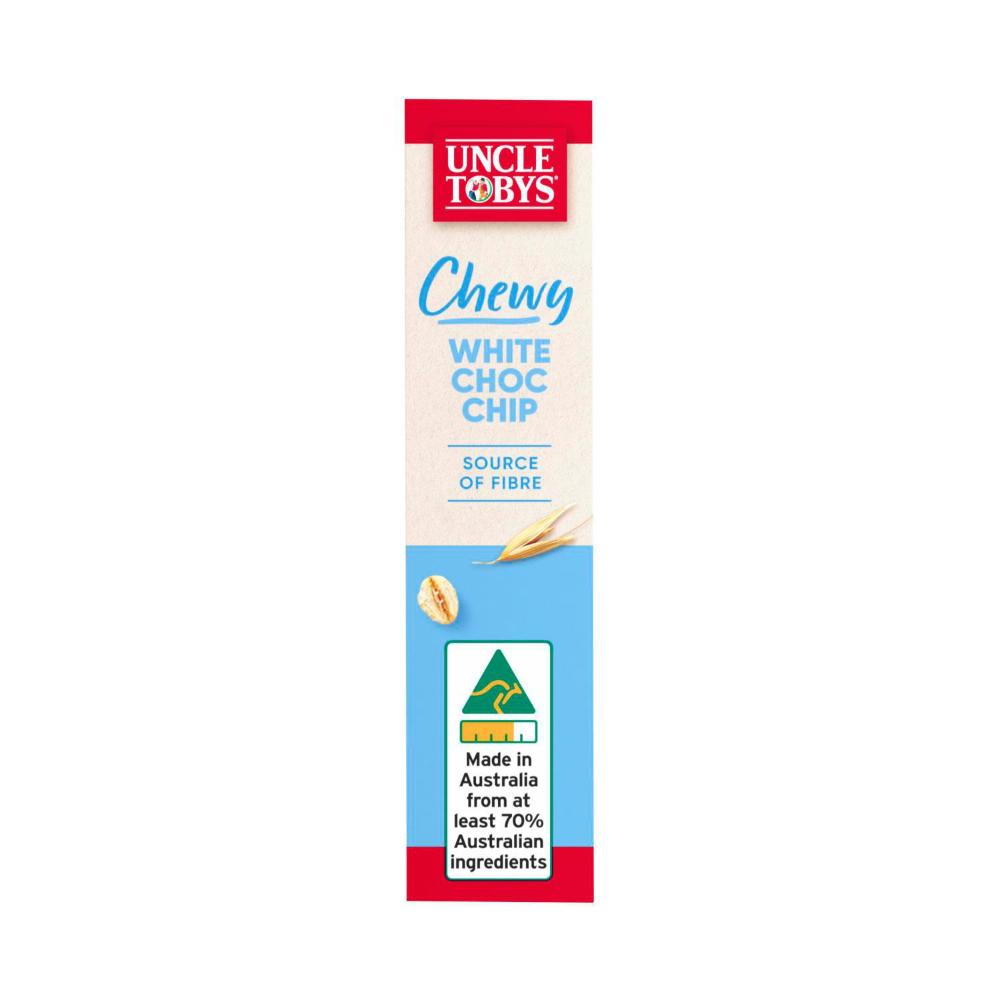 Une Tobys Muesli Bars Chewy White Choc Chip Kids Lunchbox Snacks - 185g