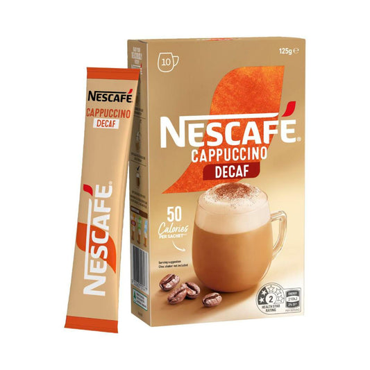 Nescafe Decaf Cappuccino Coffee Sachets - 10 pack