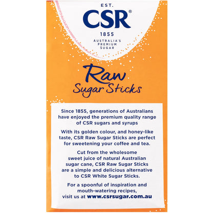 Csr Raw Sugar Sticks 50 Pack