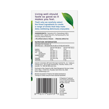 Twinings Live Well Sleep+ Herbal Tea Bags - 20 pack