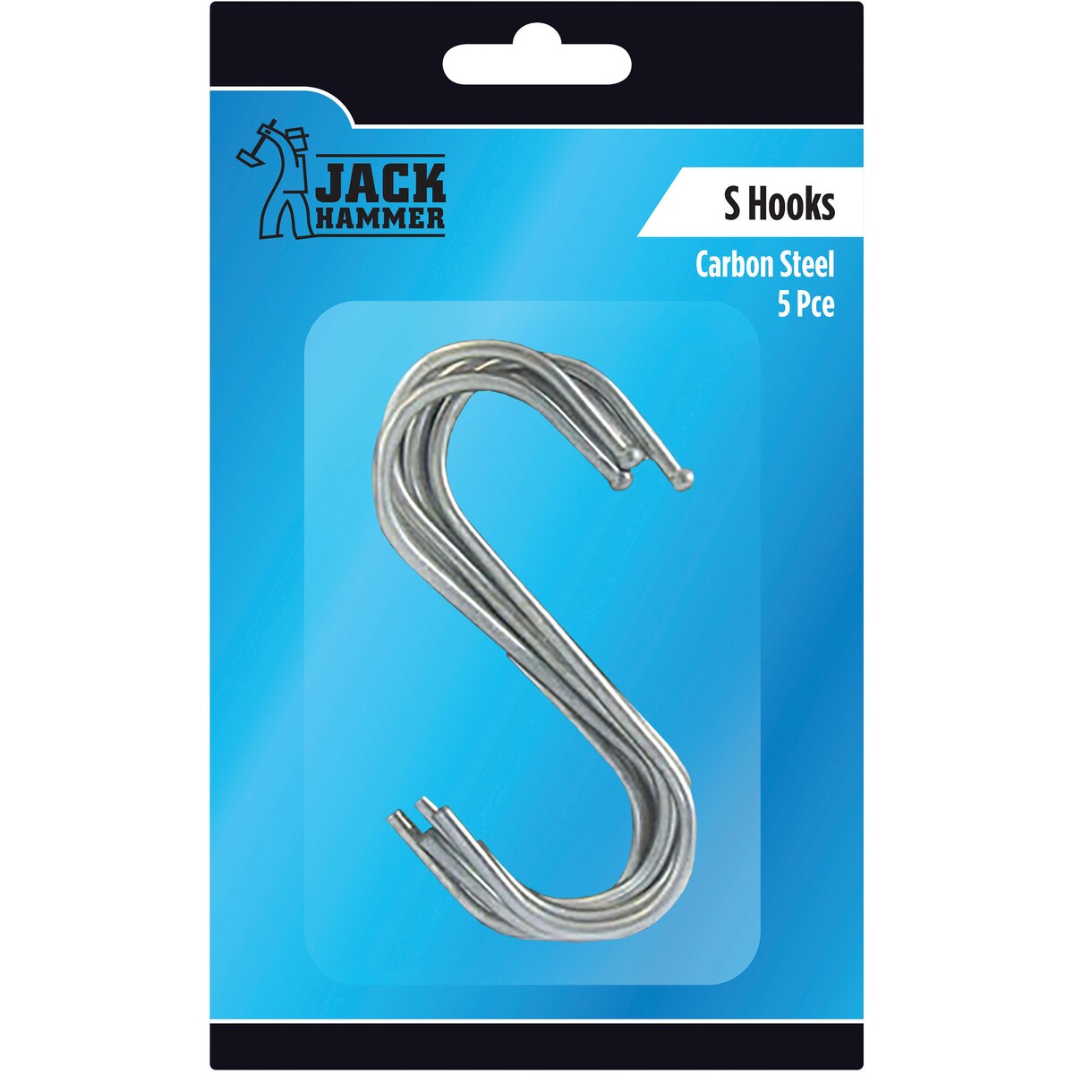 Jack Hammer Carbon Steel S Hooks 5 Pack