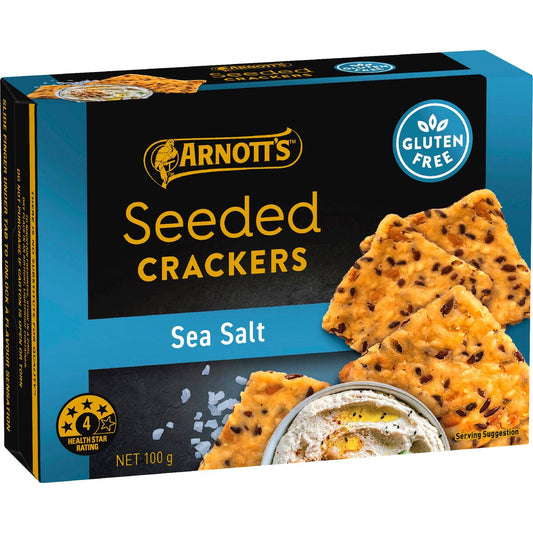 Arnott's Seeded Crackers Sea Salt 100g