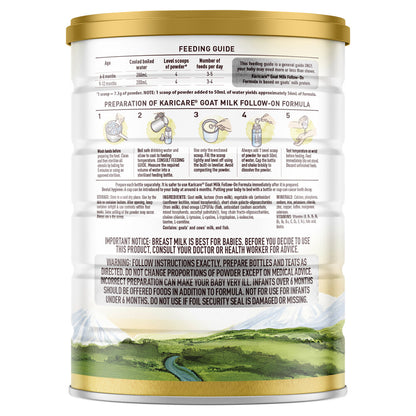 Karicare Goat Milk Follow Up Formula - 900g