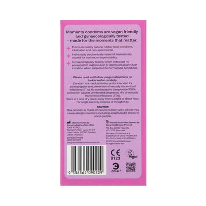 Moments Ultra Thin Regular Extra Lubricated Condoms - 12 Pack