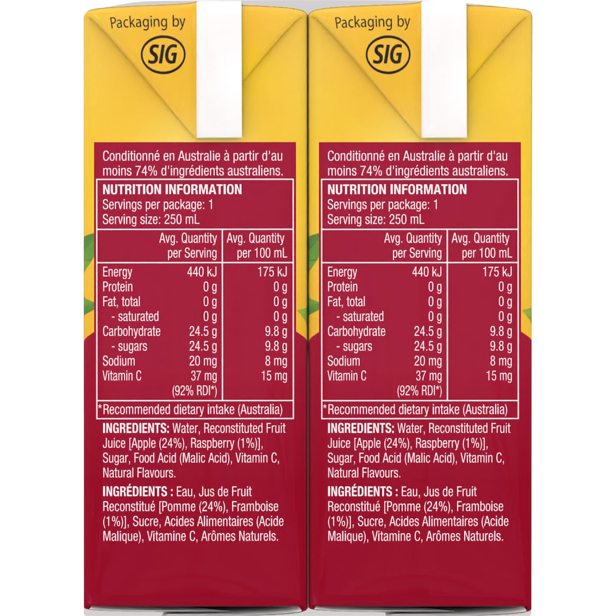 Golden Circle Apple & Raspberry Poppers 250ml X 6 Pack