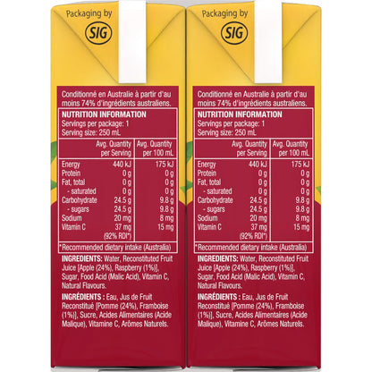 Golden Circle Apple & Raspberry Poppers 250ml X 6 Pack