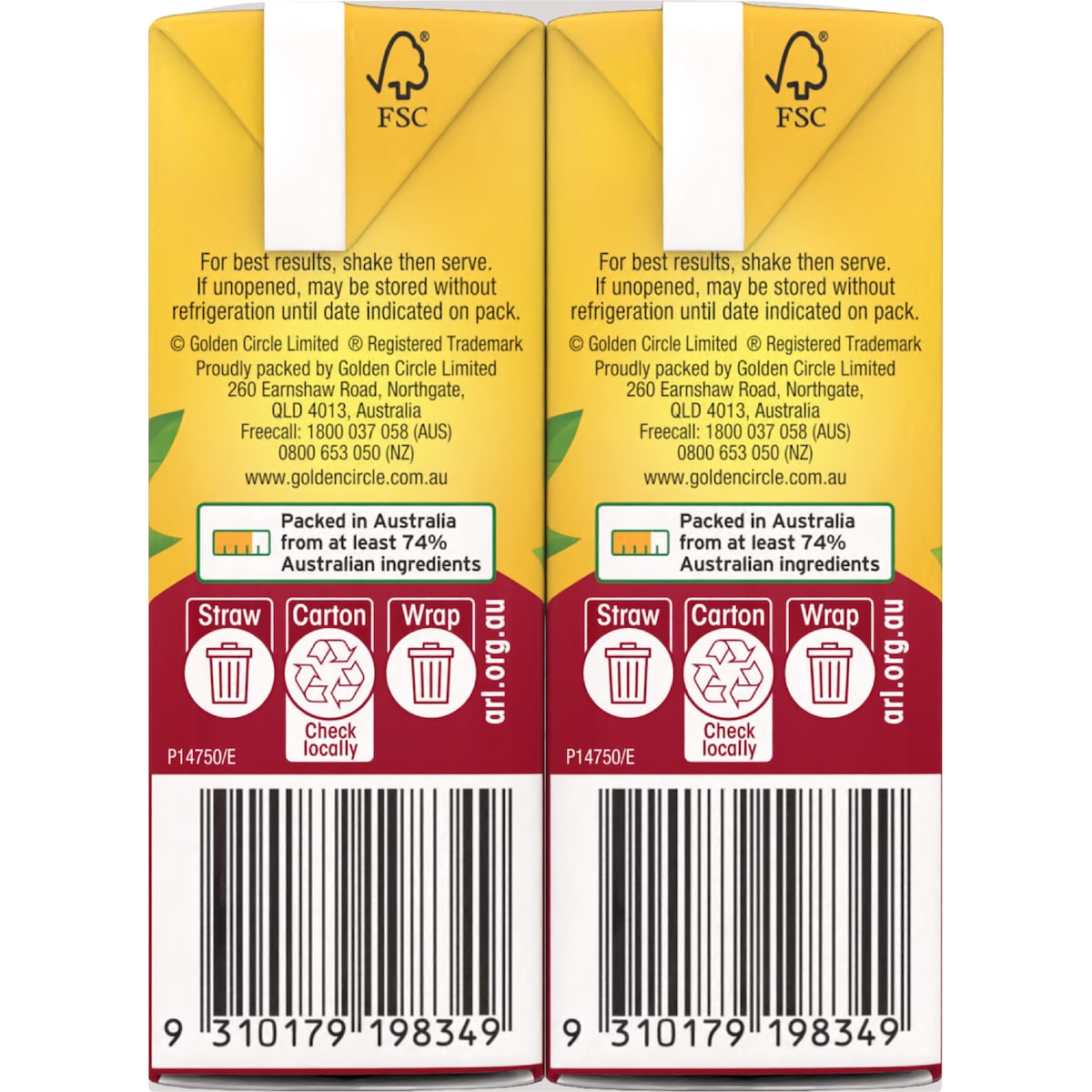 Golden Circle Apple & Raspberry Poppers 250ml X 6 Pack