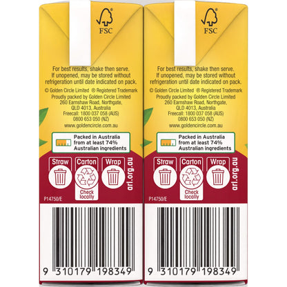 Golden Circle Apple & Raspberry Poppers 250ml X 6 Pack