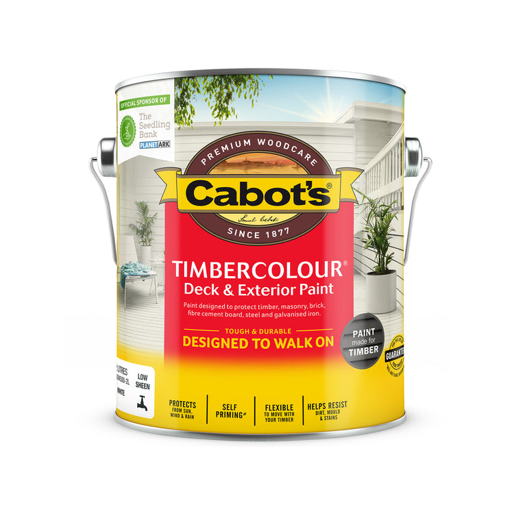 Cabot S 2L White Timbercolour Deck Exterior Paint