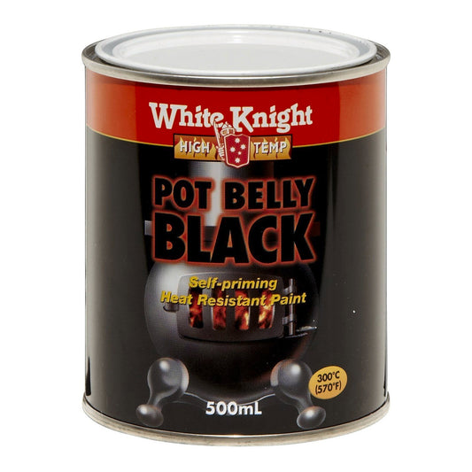 White Knight Pot Belly Black Paint - 500ml