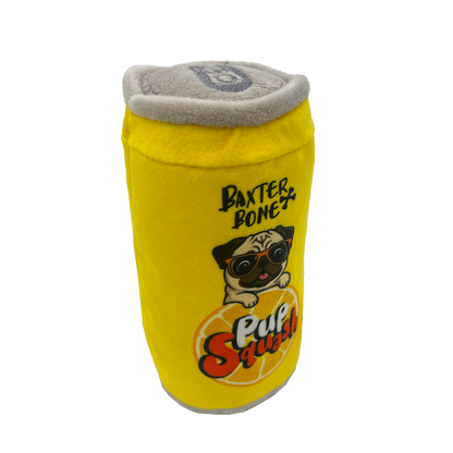 Baxter Bone Pup Squash Soda Can Pet Toy