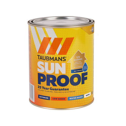 Taubmans White Low Sheen Exterior Paint - 1L