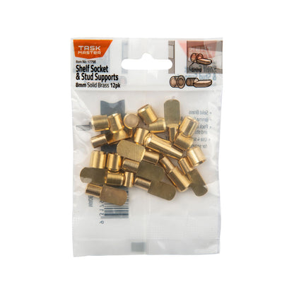 Taskmaster Shelf Support and Socket - 8mm - 12 Pack