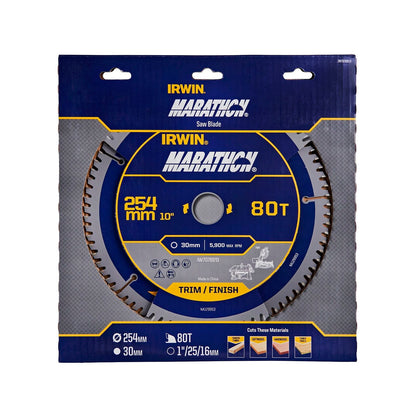 Irwin Marathon Circular Saw Blade - 254mm - 80T